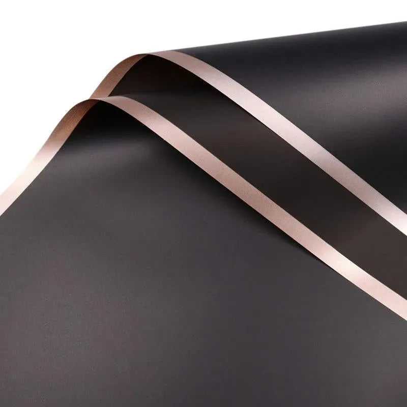 100PCS Waterproof Flower Gift Wrapping Paper Florist Bouquet Craft Packaging - Black